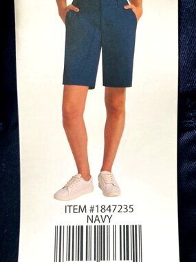 NEW with Tags MATTY M Women's Bermuda Chino Shorts - Navy Blue - Size Small S